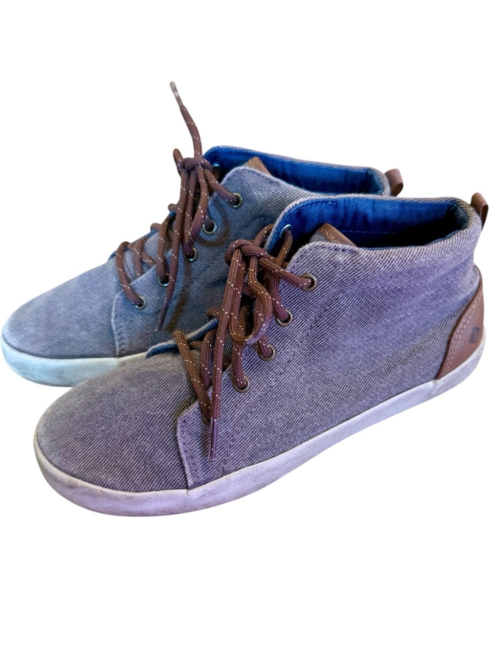 Boys Sperry Casual brown canvas size 3.5 High-Top Sneakers - Tuck mid